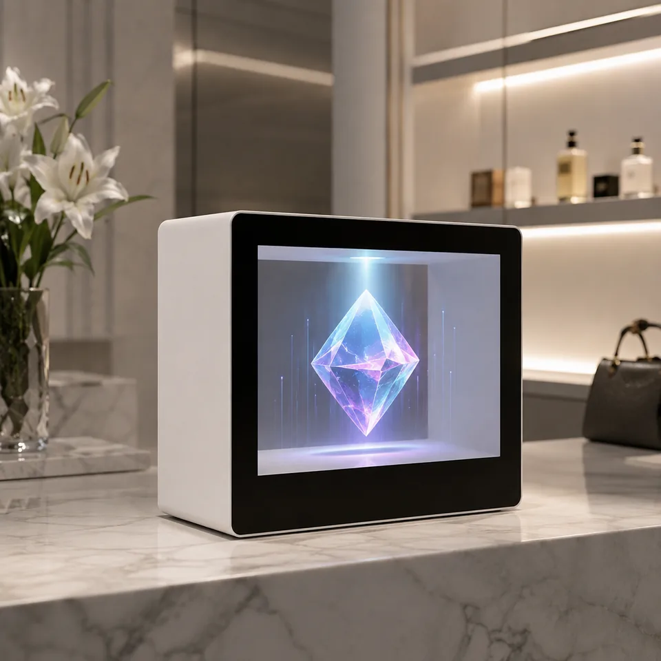 AI-ready commercial display hardware in a technology setting